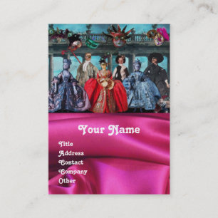 ANTIQUE ITALIAN PUPPETS MASQUERADE MASKS,COSTUMES BUSINESS CARD