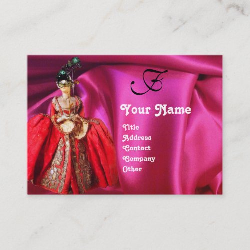 ANTIQUE ITALIAN PUPPETS MASQUERADE MASKSCOSTUMES BUSINESS CARD