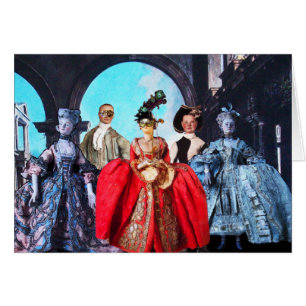 ANTIQUE ITALIAN PUPPETS MASQUERADE MASKS COSTUMES CARDS
