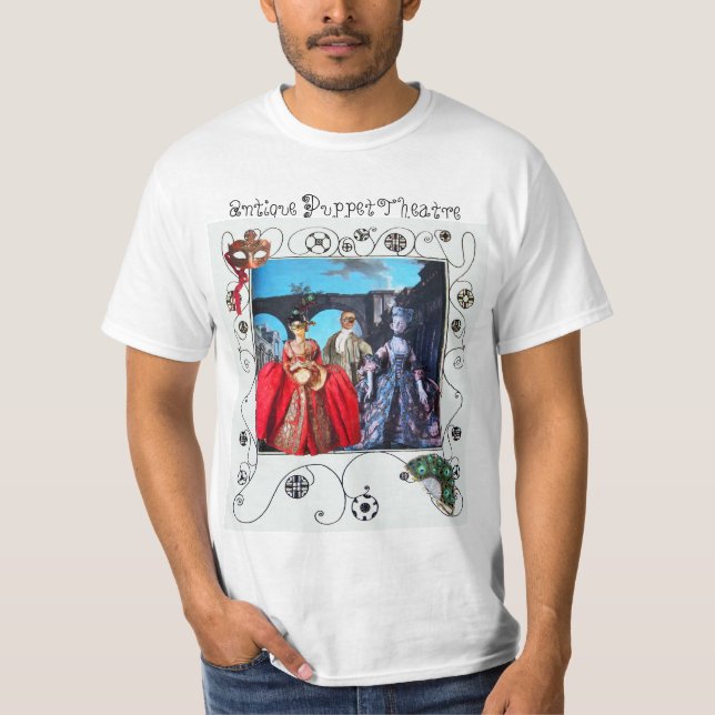 ANTIQUE ITALIAN PUPPETS MASQUERADE MASKS COSTUMES T-Shirt (Front)
