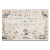 French Script Aged Paper Vintage Tissue Paper