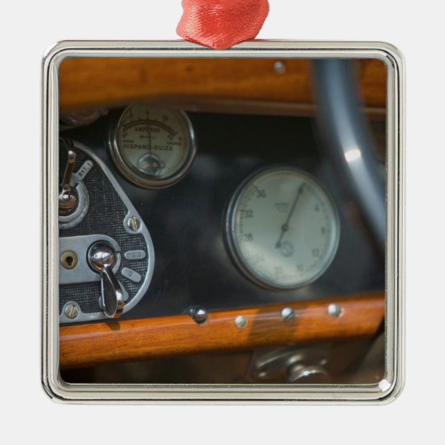 antique jaguar 2 metal ornament (Front)