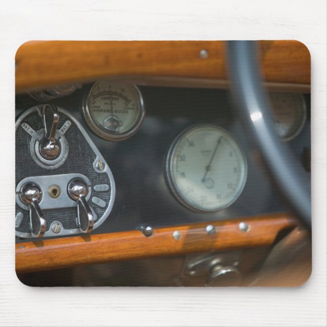 antique jaguar 2 mouse pad (Front)