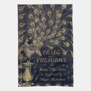 Antique Jane Austen Pride and Prejudice Peacock Kitchen Towel