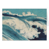 Antique Japanese Blue Waves Ocean Print (Front Horizontal)