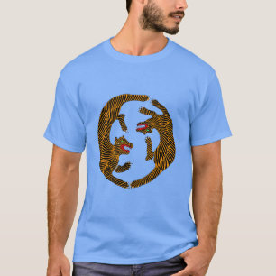 Antique Japanese Folk Art Tigers T-Shirt