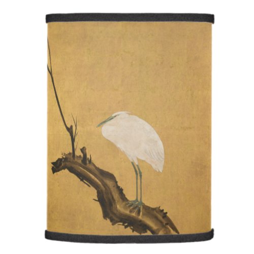 Antique Japanese Heron on a Willow Branch Print Lamp Shade