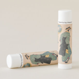 Antique Japanese Kimono Woman Ukiyo-e Woodblock Lip Balm
