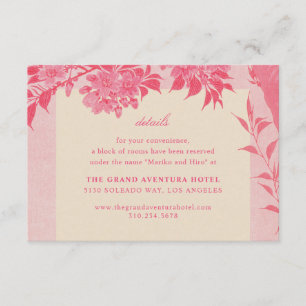 Antique Japanese Pink Cherry Blossom Enclosure Card