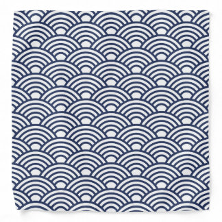 Antique Japanese Seigaiha Waves Bandana
