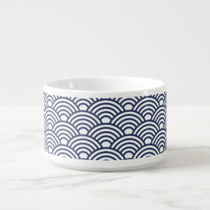 Antique Japanese Seigaiha Waves Bowl