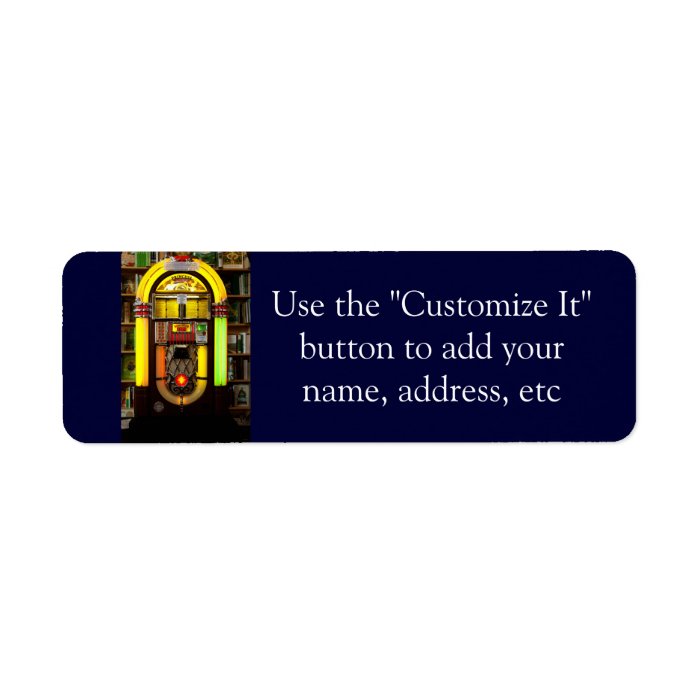 Antique Jukebox Custom Return Address Labels