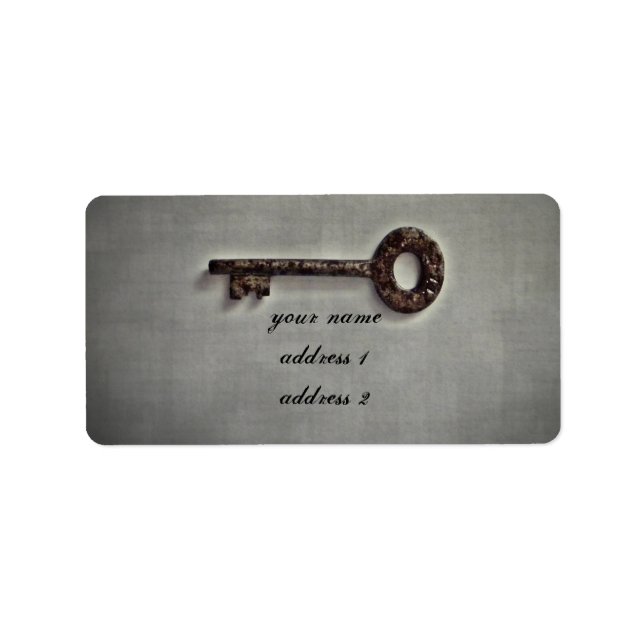 Antique key address labels (Front)