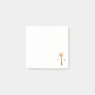 Antique Key Post It Notes / White