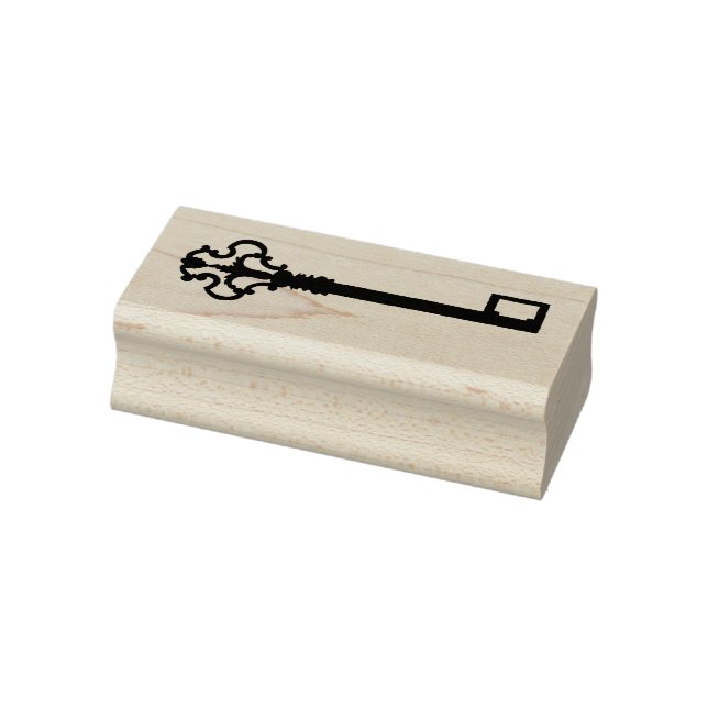 Antique Key Wooden Rubber Stamp (Stamp)