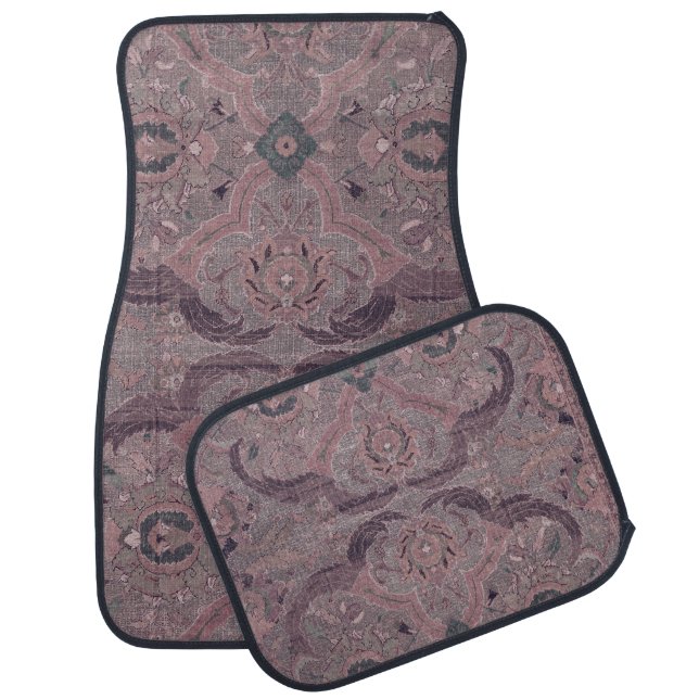 Antique Kilim Vintage Persian Oriental Brown Car Floor Mat (Set)