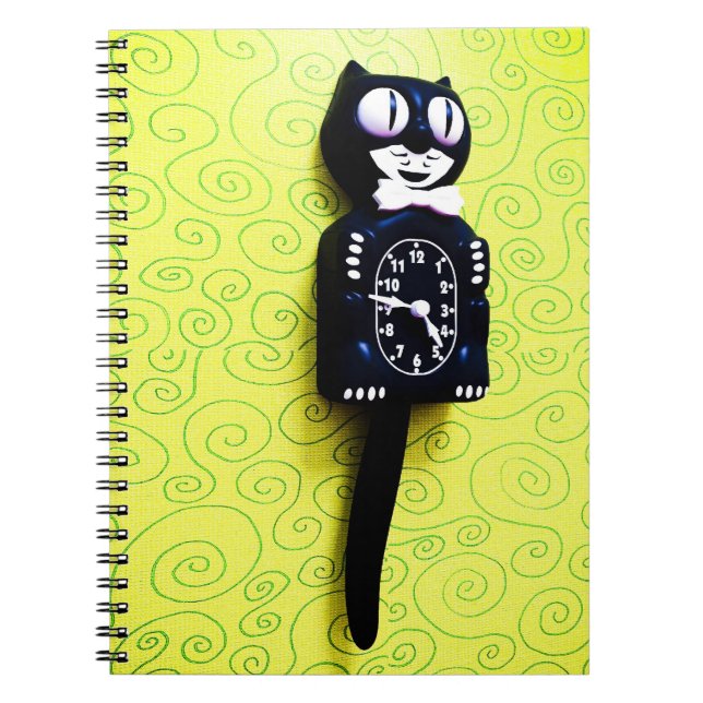 Antique kit Cat Clock Notebook (Front)