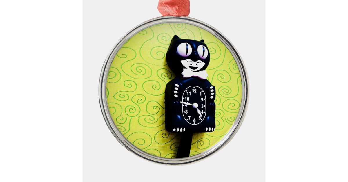 Antique kit Cat Clock Ornament Zazzle
