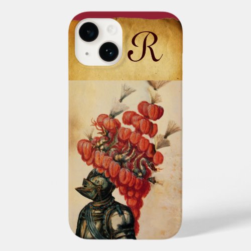 ANTIQUE KNIGHT HELMET DRAGONS AND RED FEATHERS Case_Mate iPhone 14 CASE