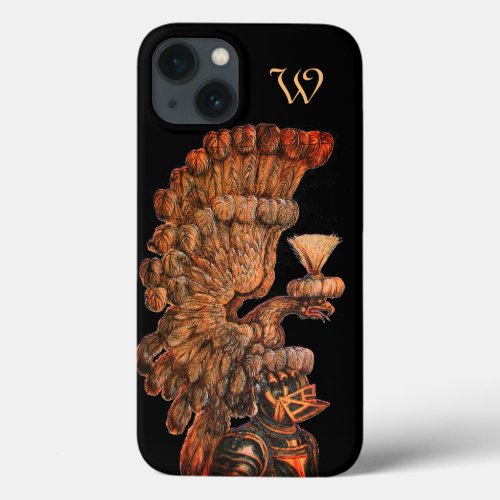 ANTIQUE KNIGHT HELMET WITH EAGLE monogram iPhone 13 Case