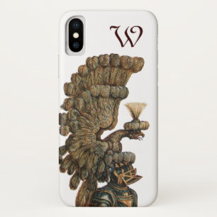 ANTIQUE KNIGHT HELMET WITH EAGLE monogram iPhone X Case