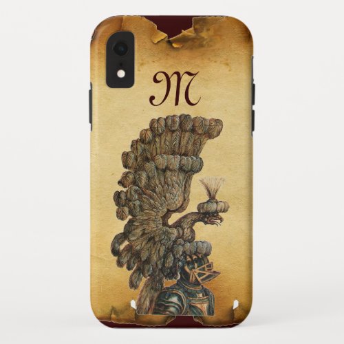 ANTIQUE KNIGHT HELMET WITH EAGLE Parchment iPhone XR Case