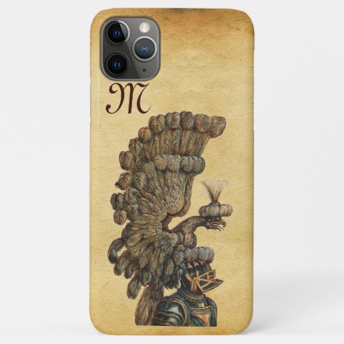 ANTIQUE KNIGHT HELMET WITH EAGLE Parchment iPhone 11 Pro Max Case