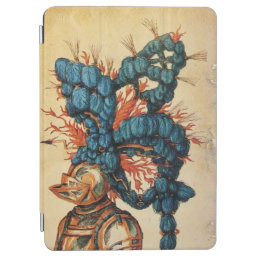 ANTIQUE KNIGHT HELMET WITH RED BLUE FEAT iPad AIR COVER