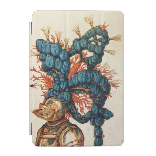 ANTIQUE KNIGHT HELMET WITH RED BLUE FEAT iPad MINI COVER