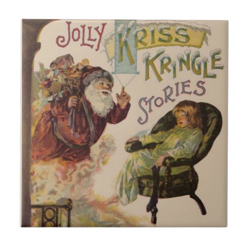 Antique Kris Kringle Sanga Claus Ceramic Tile