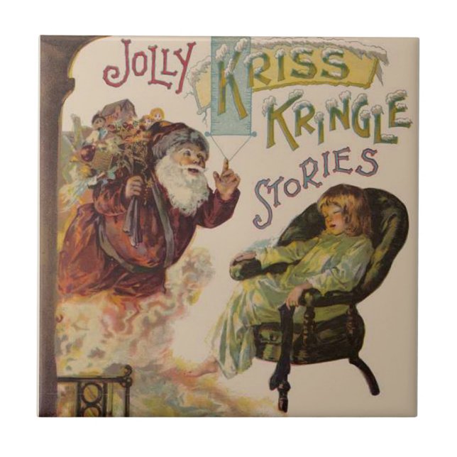 Antique Kris Kringle Sanga Claus Ceramic Tile (Front)