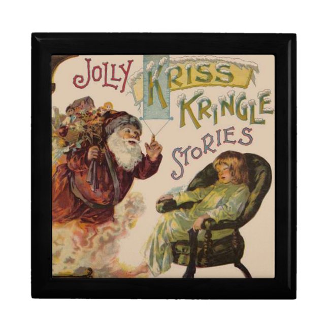 Antique Kris Kringle Sanga Claus Gift Box (Front)
