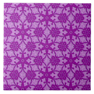 Antique lace - amethyst purple ceramic tile