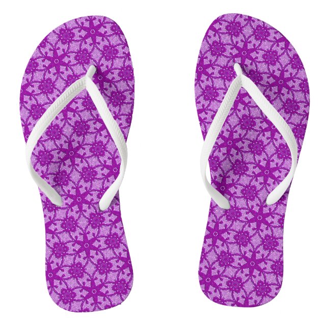 Antique lace - amethyst purple flip flops (Footbed)
