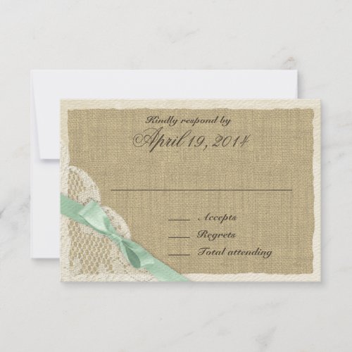Antique Lace and Mint Country Response Card