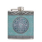 Antique Lace and Silver Decor Celtic Knot Flask
