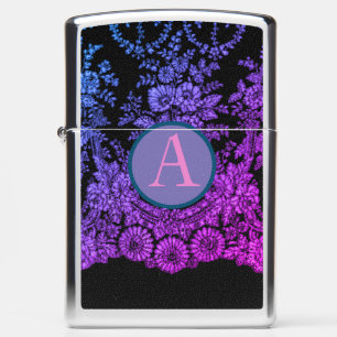 ANTIQUE LACE PATTERN CUSTOM INITIAL Zippo Lighter