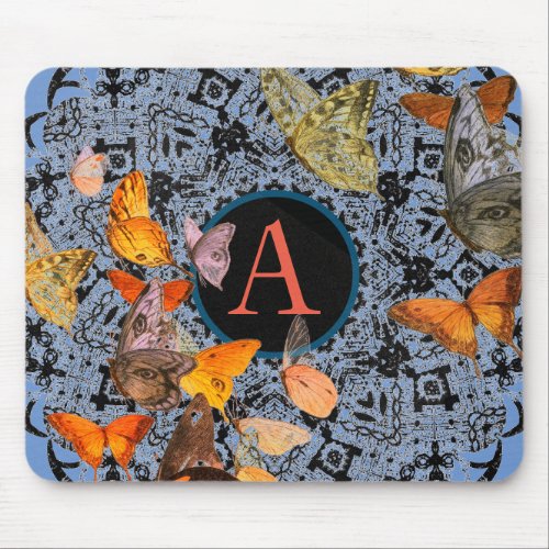 ANTIQUE LACE PATTERN MOUSE PAD CUSTOM INITIAL