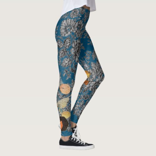 ANTIQUE LACE PATTERN WITH BUTTERFLIES LEGGINGS