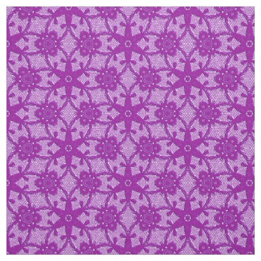 Antique lace print - amethyst purple fabric