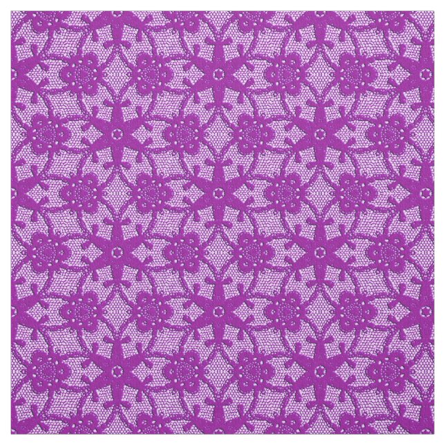 Antique lace print - amethyst purple fabric (Swatch)