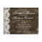 Antique Lace Rustic Bridal Shower Invite Postcards