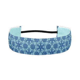 Antique lace - sapphire and pale blue athletic headband