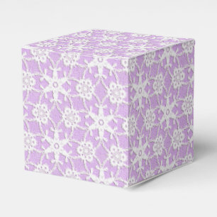 Antique lace - white and lavender favor boxes