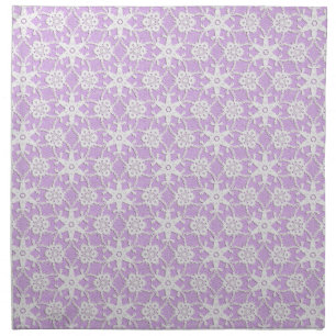 Antique lace - white and lavender napkin