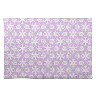 Antique lace - white and lavender placemat