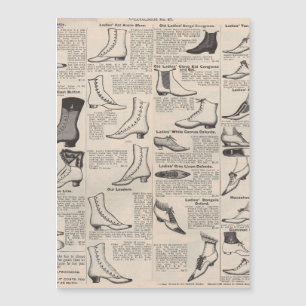 Antique Ladies Shoe Catalog Page Vintage Print