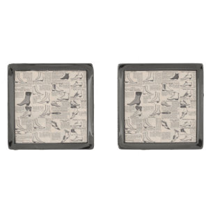 Antique Ladies Shoe Catalog Page Vintage Print Cufflinks