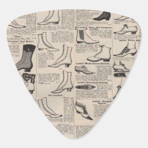 Antique Ladies Shoe Catalog Page Vintage Print Guitar Pick