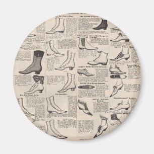 Antique Ladies Shoe Catalog Page Vintage Print Magnet